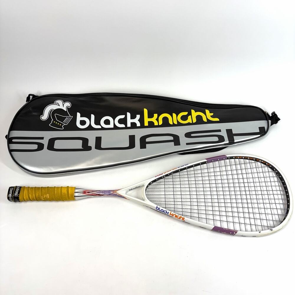 Black Knight Quicksilver Max Squash Racket w/ Case Bag 135g SQ-2510 Used
